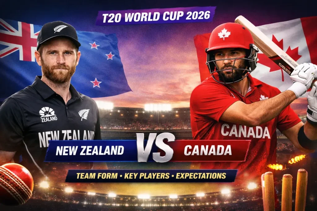 New Zealand vs Canada Today T20 World Cup Match Team Form, Key Players & Expectations