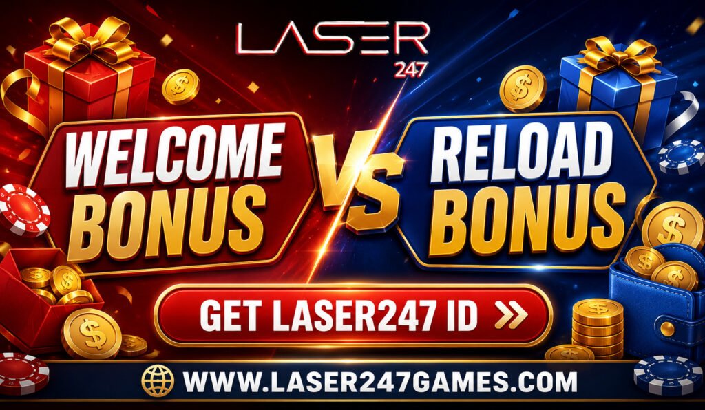 Laser247 Welcome Bonus vs Reload Bonus